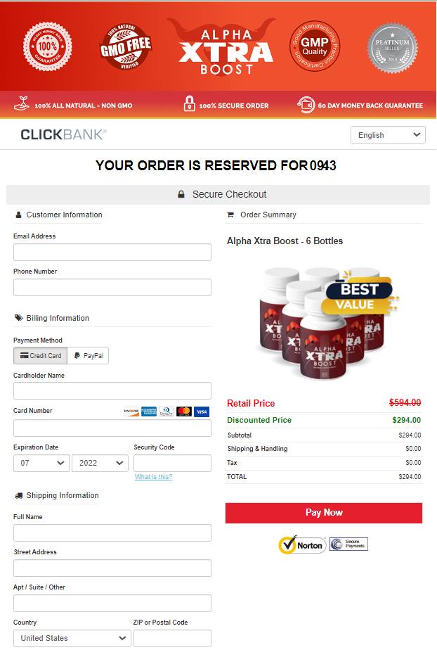 Alpha Xtra Boost safe checkout